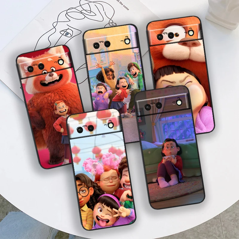 Turning Red Meilin Telefon Case pre Google Pixel 9 8 7 Pro 6 Pro 6a 5A 5 4 4A XL 5G Čierne Soft Fundas Cover