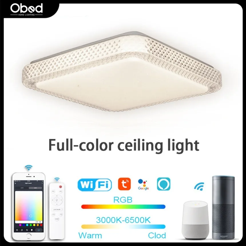 TUYA APP Intelligent WiFi LED stropné svetlo RGB CW Stlmiteľné kompatibilné s Alexa Google Domovská spálňa Obývacia izba prostredia