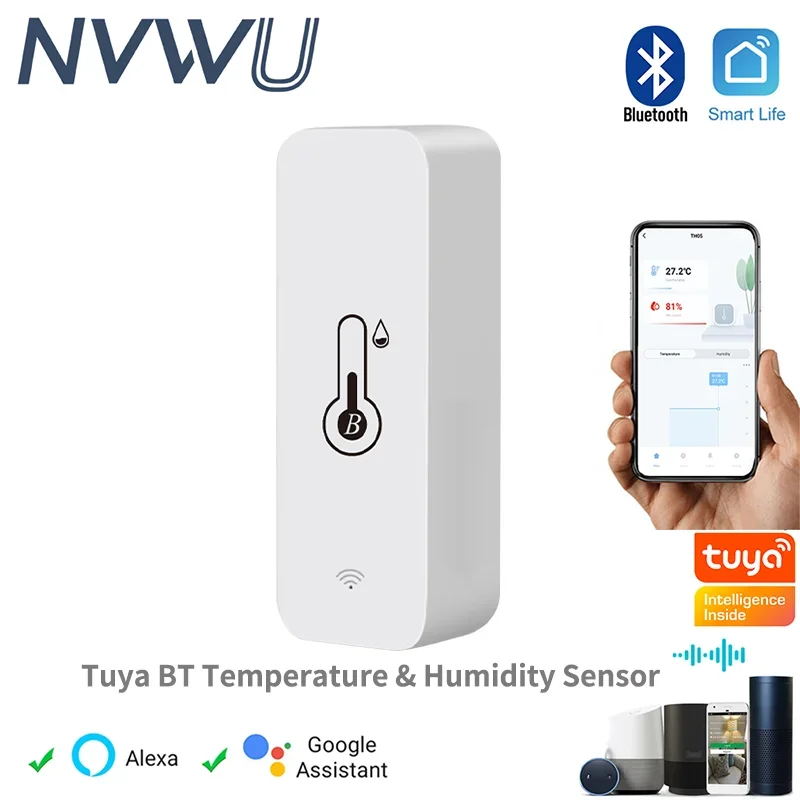 TUYA BT inteligentná teplotná vlhkosť senzora vnútorný hygrometer Bluetooth kompatibilný App diaľkové ovládanie funguje s Alexa Google Home
