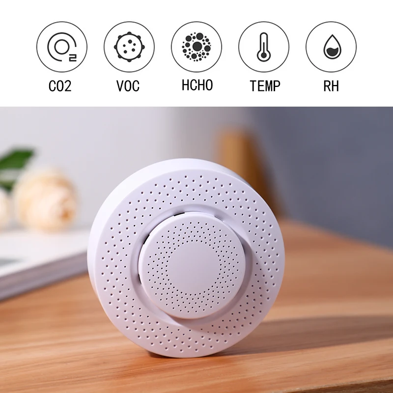Tuya CO2 Senzor oxidu uhličitého VOC detektor Ndir High-presné meranie presahuje štandardné alarm inteligentné domáce spojenie tuya senso