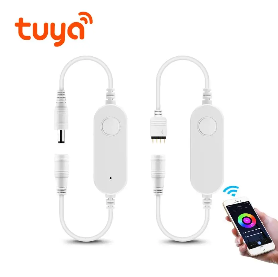 TUYA inteligentný ovládač WiFi LED radič 4pin/dc LED pásik Svetlo Stlmiteľné LED Dimmmer pre 12 V 5050 2835 COB Neon Tape