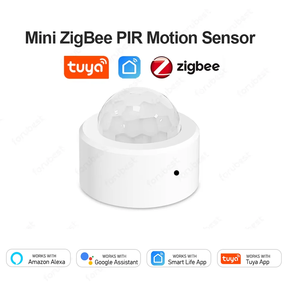 Tuya mini Zigbee Pir Sensor Sensor Smart Human Body Infračervený detektor Zabezpečenie zlodeja Alarm spolupracuje s Alexa Google Assistant