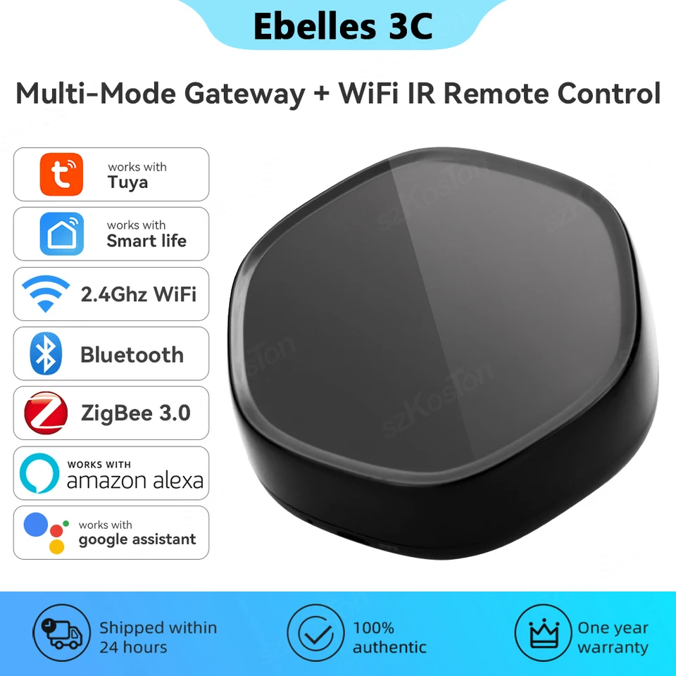 Tuya Smart Home Multimode Gateway Hub s IR diaľkovým ovládaním Zigbee Gateway Bluetooth Mesh Smart Life App hlas pre Alexa Google