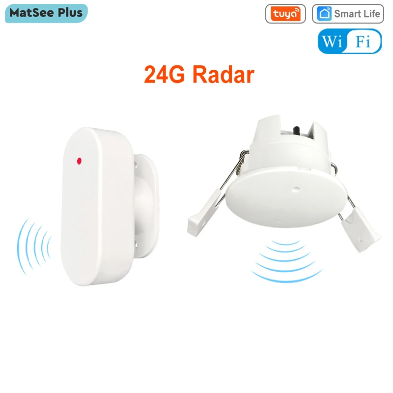 TUYA SMART LIFE WIFI Millimeter WAVE 24 GHz Radar Human Human Prítomnosť Detektor App Motion Sensor Sensor Sensor Sensor AC 110/220V DC 5V