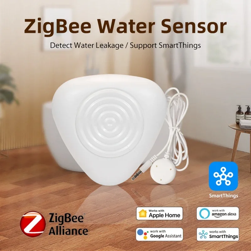 Tuya Smart Water Sensor pre Zigbee povodňovú vodu detektor detektora detektora Aplikácia WiFi diaľkové monitorovanie domáci asistent bezpečnostného alartu