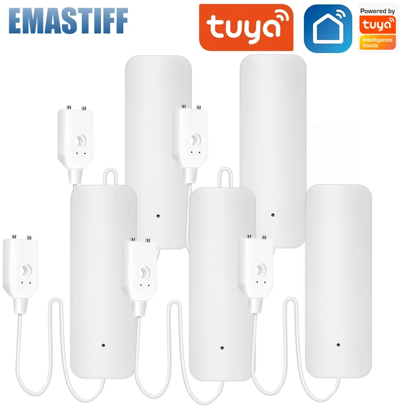 TUYA SMART WIFI Voda snímač snímača výstražnej vody DETEKTOR DETEKLOD SNÚCIE ZAPNUTÉHO ZÁKLADNÉHO APP APP DISTÁRNE OVLÁDANIE ZATVORENÝ ALAMPLIVÝ SYSTÉM