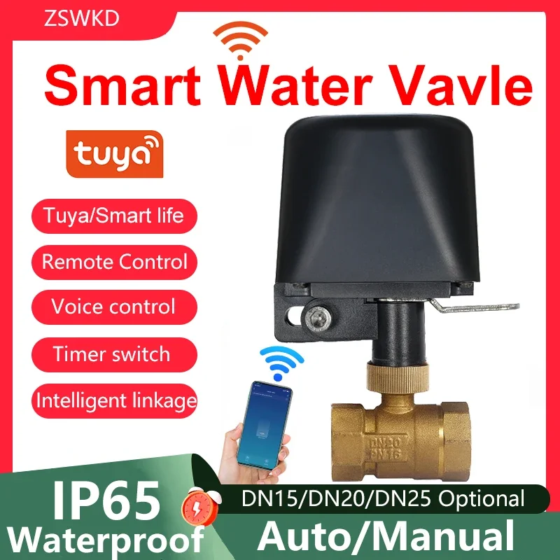 TUYA SMART WIFI Voda VAVLE ZIGBEE GAS Water STANGE STRONT VENTIL DN15/DN20/DN25 Časovač bezdrôtového ovládania s Alexa Google Home Domov