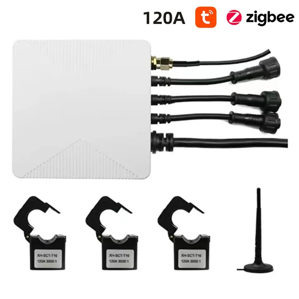 TUYA SMART WIFI ZIGBEE 3 Fázová WiFi Energia KWH Meter 80a 120a TROD TRODROM TRANDERSFORMERS pre jednofázovú aplikáciu