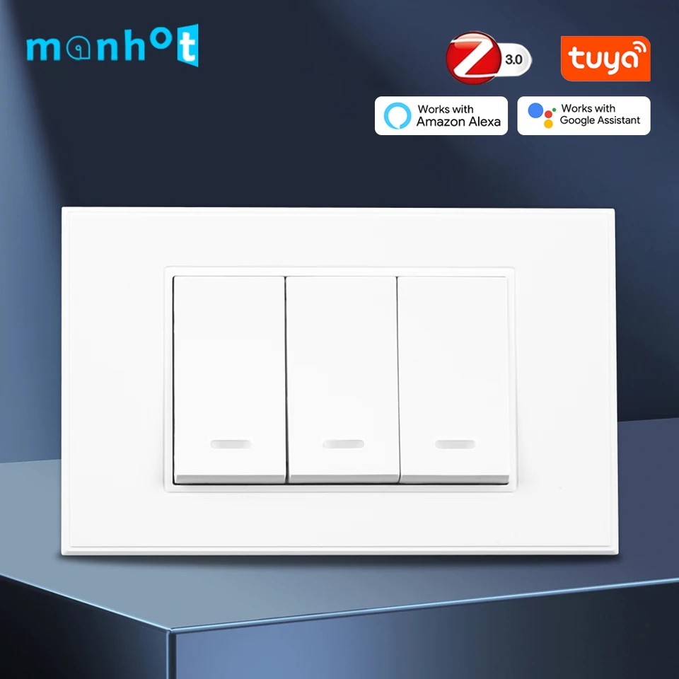 TUYA SMART ZIGBEE LIGHT prepínač bez neutrálneho a s neutrálnym tlačovým tlačidlom prerušenia prerušenia prerušenia pre prerušenie steny pre Alexa Google Home