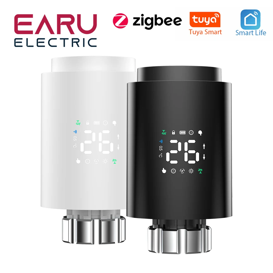 TUYA SMART ZIGBEE RADIÁTOR ACTUATOR TRV Programovateľné termostatické chladičové ventilové ventilové aplikácie App DISTATE TEPLETNÁ PODPORA ALEXA