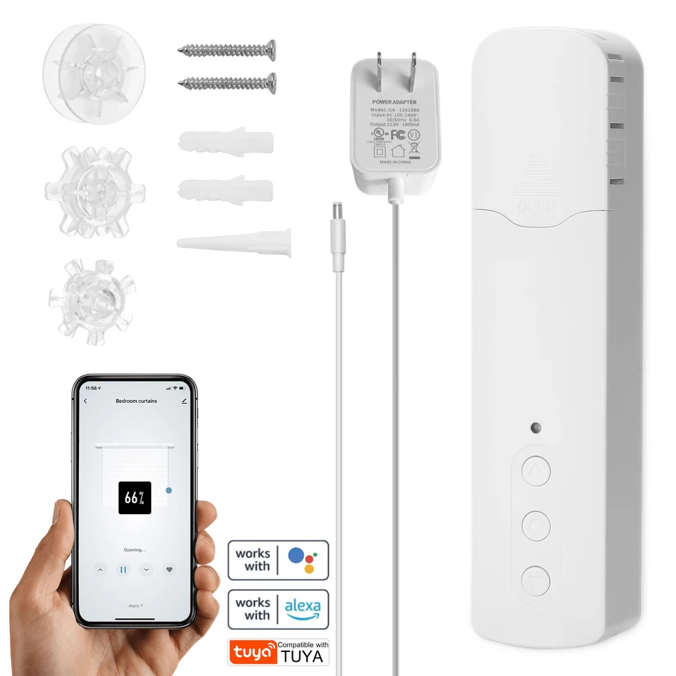 Tuya wifi inteligentné pull guľôčky conter Motor Intelligent House Hotel Hotel Electric Curtain Motors Motors MobilePhone Control