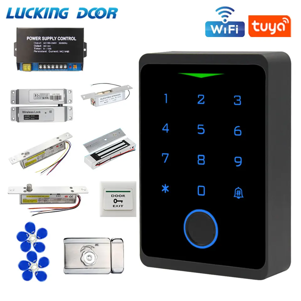 TUYA WIFI RFI RFID CONTROL SYSTÉM KITS OTVORENIE OPRAVNÉHO OPRAVNÉHO DOMÁCNOSTI DIGITÁLNE ELETRONICKÉ MAGNETICKÉ DVOJÉ SÚPADA DOOROV