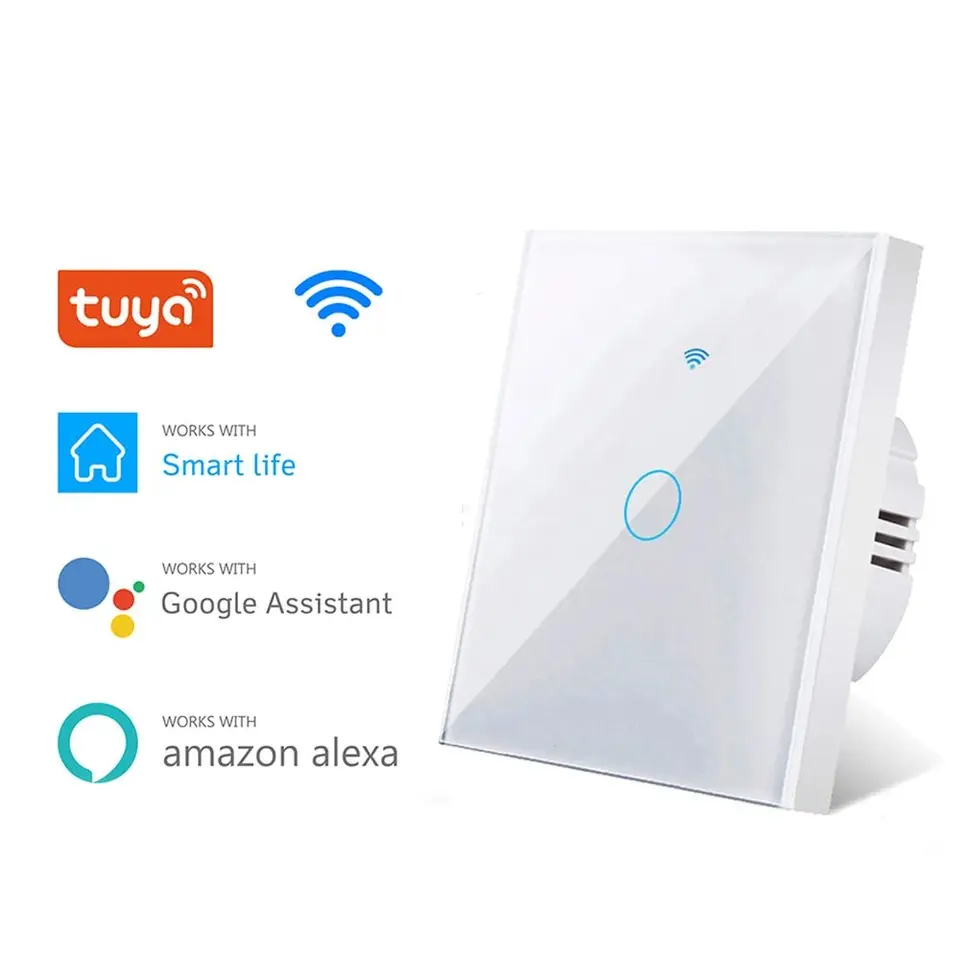 TUYA WIFI SMART LIGHT SWINT EU 1/2/3GANG TOTULNÉ SPÍNAJTE NIE JE KONTROLA NEUTRATNÉ ZAPÍNAJÚCE ZAPÍNAJÚCE SVETLO PRE ALEXA Google
