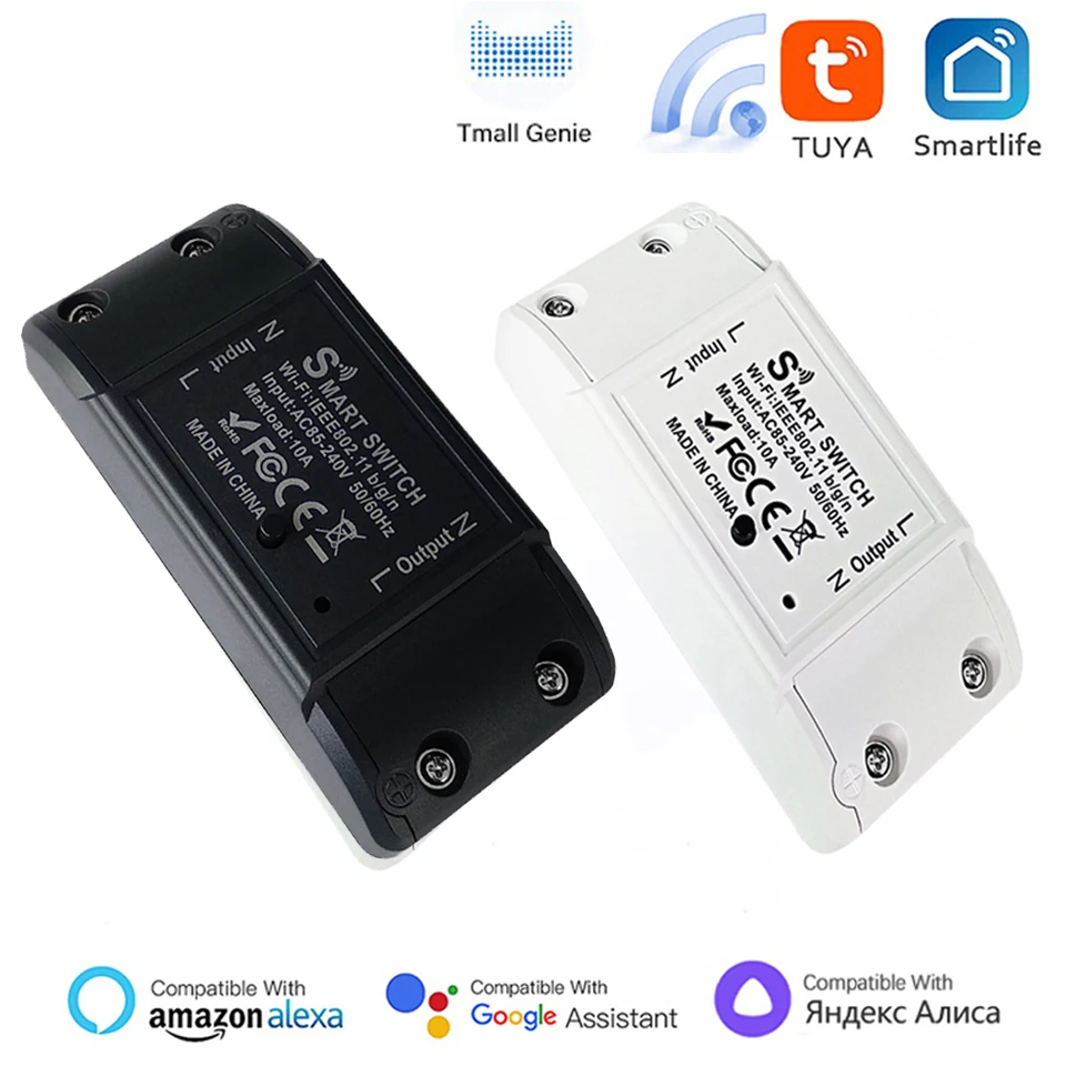 TUYA WIFI SMART LIGHT SWITCH Univerzálny Breaker Timer Smart Life App App Wireless diaľkové ovládanie fungujú prostredníctvom Alexa Google Home