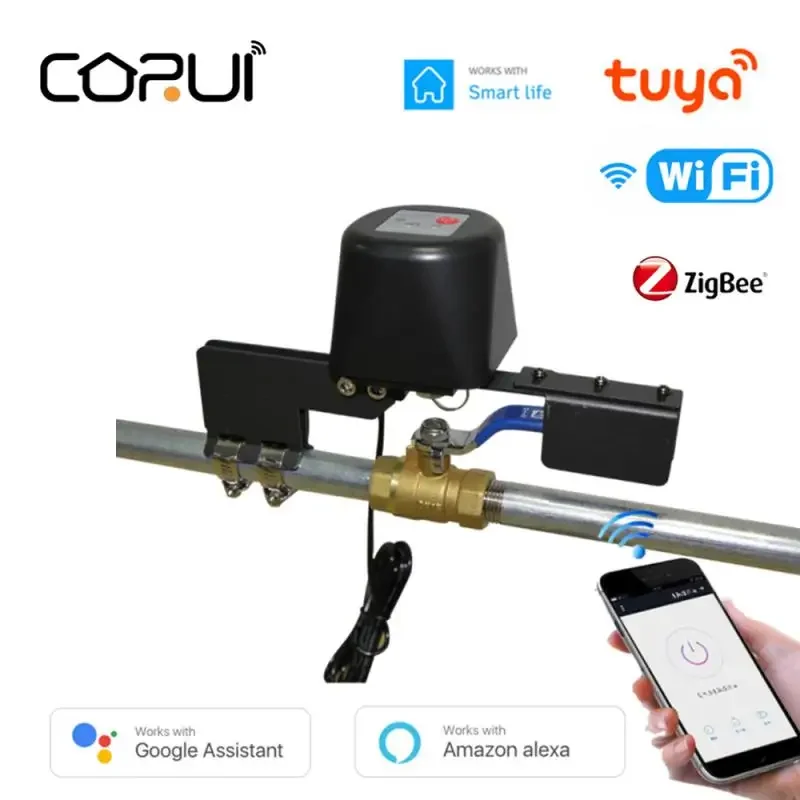 TUYA WIFI/ZIGBEE SMART Voda/plynový ventil inteligentný domáci ventil Automatizácia Ovládanie