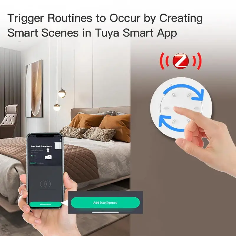 TUYA ZIGBEE SMART KNOB prepínač bezdrôtového spínaču SMART SCENE prepínač Scenár diaľkový gombík Automatizácia Aplikácia Ovládanie aplikácie Zigbee žiarovka