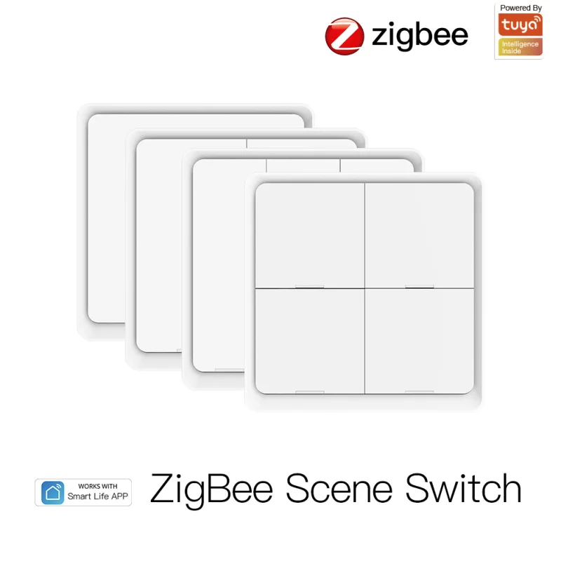 TUYA ZIGBEE SMART SCENE prepínač 4 Gang 12 Scéna SCENTAL Domáca scéna SPÍNAJTE SPORTOVANIE SMART LIFE APP