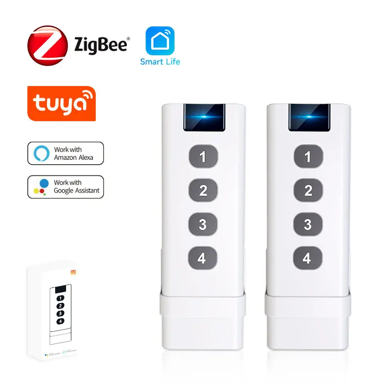 TUYA ZIGBEE SMART SCENE prepínač 4 gang vzdialený prenosný pre inteligentný scenár automatizácie domácnosti diaľkové ovládanie s Alexou Google