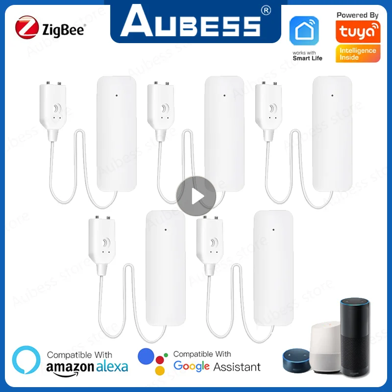 Tuya Zigbee Vodný senzor detektor detektora Smart Home povodňová voda únik Alarm funguje s tuya Zigbee Hub Hub Detector Detector Alarge Detector