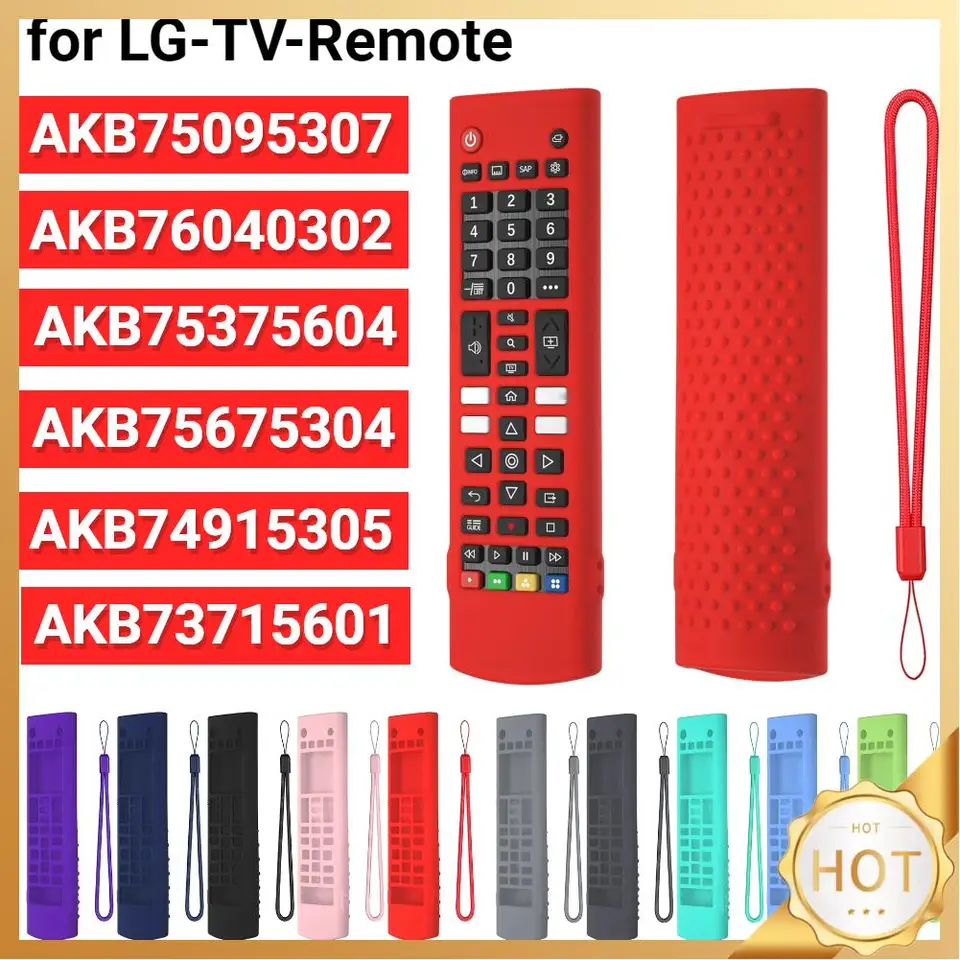 TV diaľkový ovládací rukáv pre rukávové puzdro Silikónový diaľkový kryt s poviedkou šnúrky pre LG pre LG TV vzdialený AKB75095307 AKB76040302