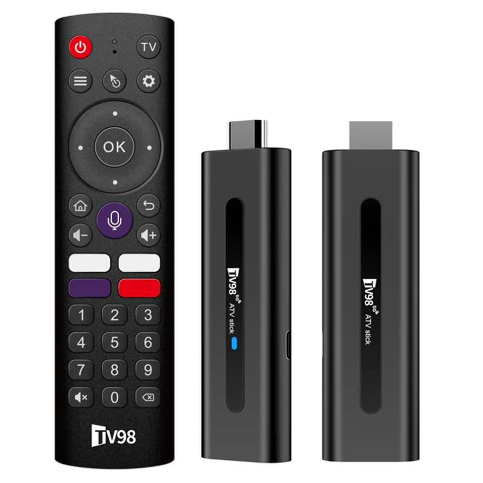 TV98 ATV H313 Mini TV Stick 8K 2,4G 5G WiFi Quad Core BT5.0 Set Top Box Smart TV Box pre prehrávač sieťových médií