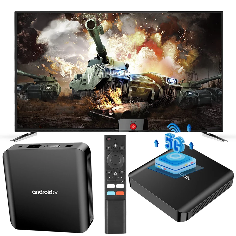 TV98 ATV Plus Android 14.0 Smart TV box Dual WiFi BT5.0 4K HD Android TV box 1 GB 8 GB/2GB 16 GB Allwinner H313 Quad Core Core