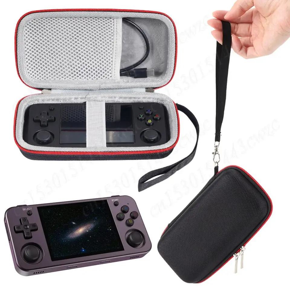 Tvrdo prenášanie puzdra SOCKPORPT Retro Game Travel Storage Bag Anti-Scratch Nosenia vrecka s mriežkou pre Anbernic RG35XX H/RG353M
