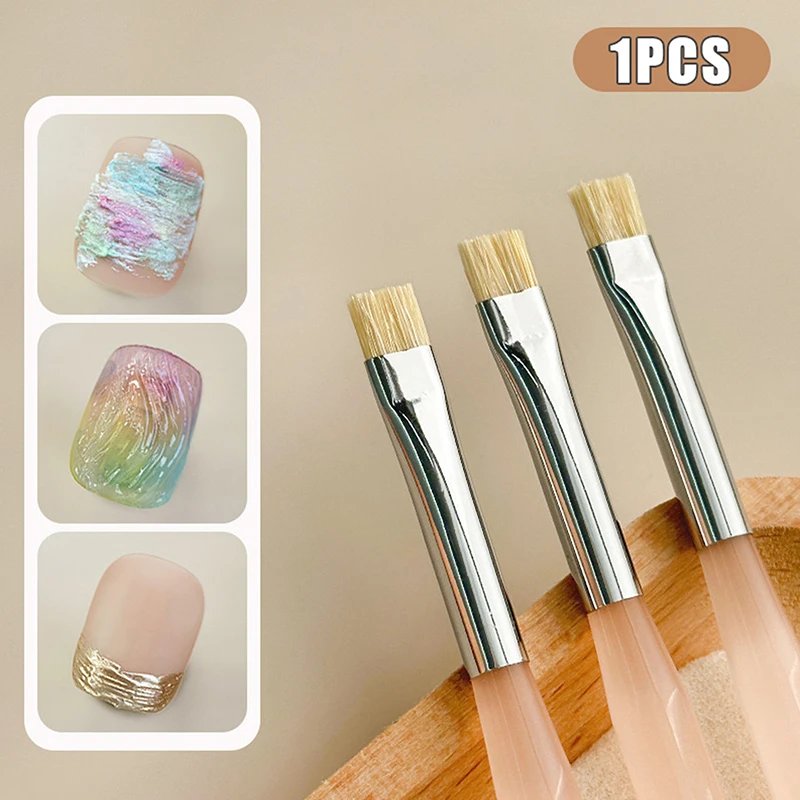 Tvrdá štetina na nechty Art Texture Brush Francúzsky necht Tip Styling Light Therapy Light Pen Poľh maľba kefka manikúru nástroj