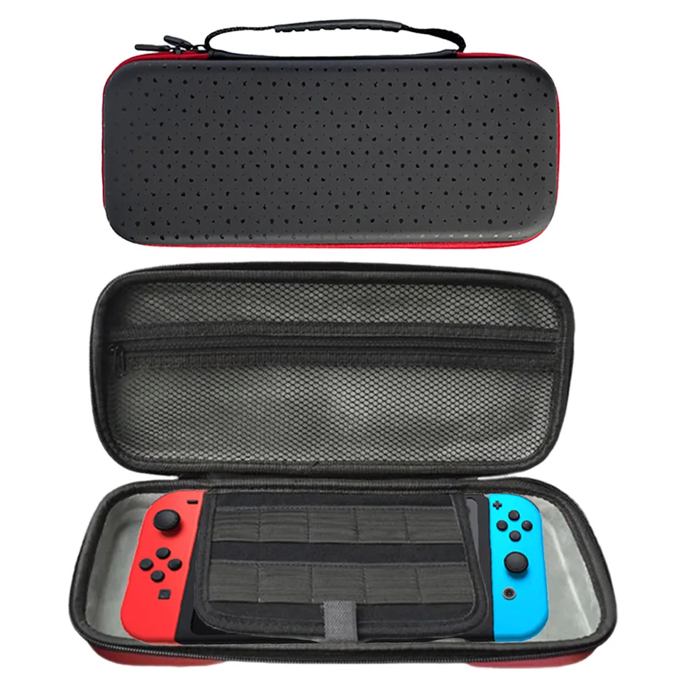 Tvrdý prenos puzdra nárazový nárazový úložný taška s vreckovým a herným slotom pre Nintendo Switch Hori Split Pad Pro Controller