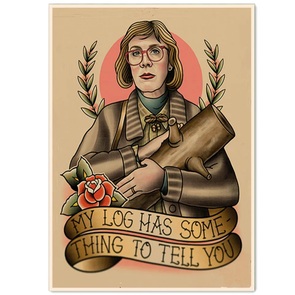 Twin Peaks Log Lady. Tettoo Wall Art Pictures Horror Movie Plagáty a výtlačky retro kraft papier Painting nástenné nálepky domáce dekorácie