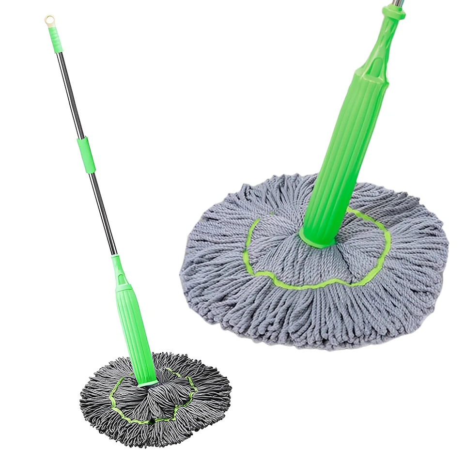 Twist mop mikrovlákno samovzavretie mop s 52,7 palcovými rukoväťami mokrého mopu na čistenie podlahy vinylové dlaždice z tvrdého dreva