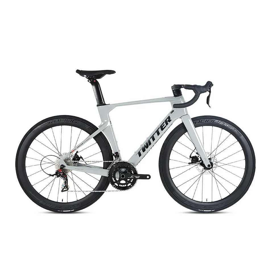 Twitter-pull uhlíkové vlákno Road Bike Oil Disc Brzdenie, plne skrytá vnútorná dráha, pretekanie veterných pretekov, bicykel, R10 22S, 2023