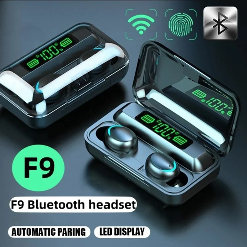 TWS F9-5 slúchadlá slúchadlá slúchadlá bezdrôtových slúchadiel Hifi stereofónne športové slúchadlá slúchadlá načúvacie pomôcky s mikrofónom