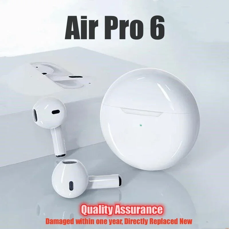 TWS PRO 6 Nové bezdrôtové slúchadlá s mikrofónom fone bluetooth slúchadlá Sport Sport Headset pre Apple iPhone Xiaomi Pro6 uší