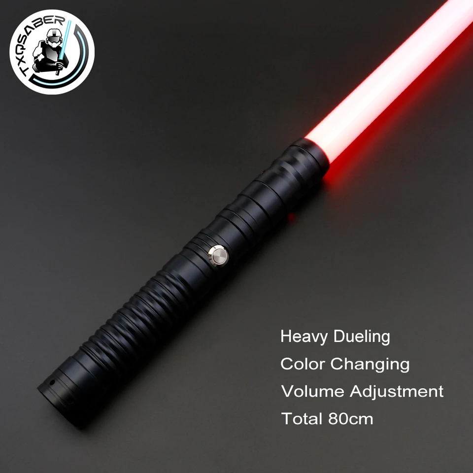 Txqsaber svetelný meč RGB Heavy Dueling Metal Pit Hilt 56 cm Blade 4 Soundfonts Blaster Yoda Jedi Cosplay deti hračky hračky laserový meč laser