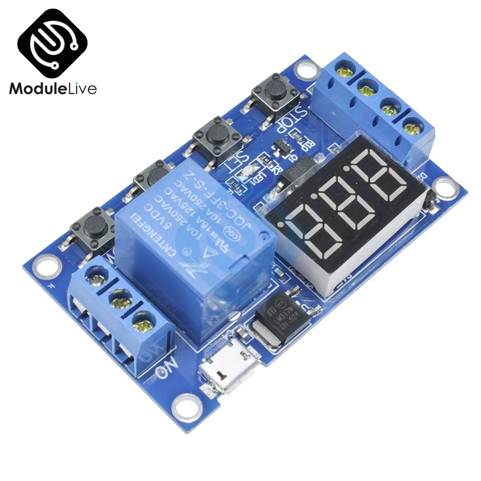 Typ-C Typ C Micro USB 5V Digitálne LED displej LED displej Automatizácia automatizácie Cyklus Cyklus riadiaci prepínač RELE RELEPLIVER OVLÁDADAŤ OVLÁDAVA