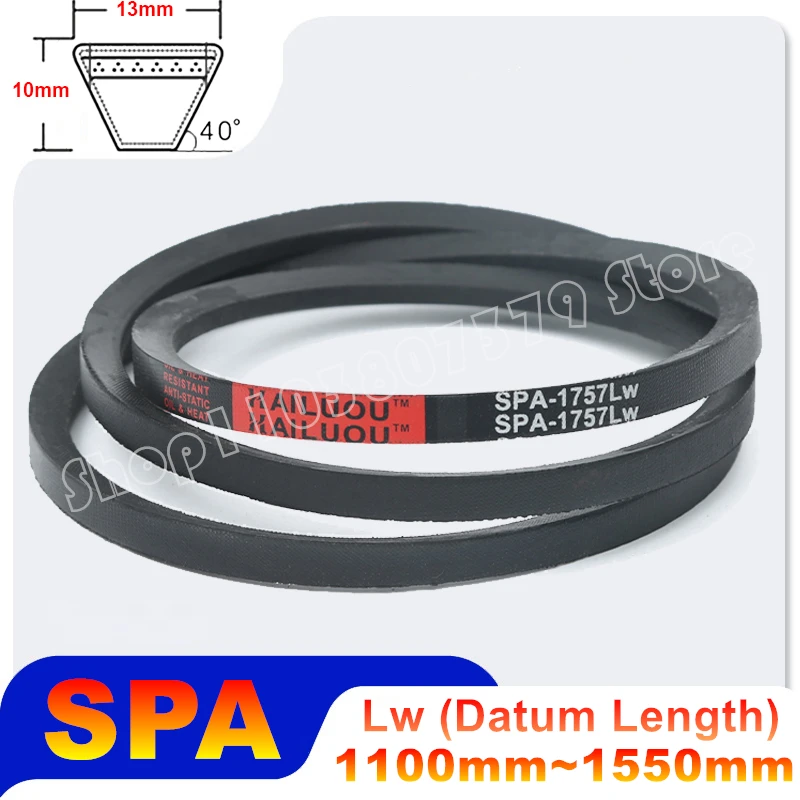 Typ Spa Drive V Belt Transport Strap Strap Úzke dopravníky 1100 1114 1182 1200 1225 1282 1300 1320 1400 1432 1500 1550 mm