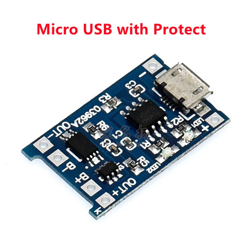 Type-C/Micro/Mini USB 5V 1A 18650 TP4056 Lítium nabíjacie doska nabíjačky s ochranou s ochranou