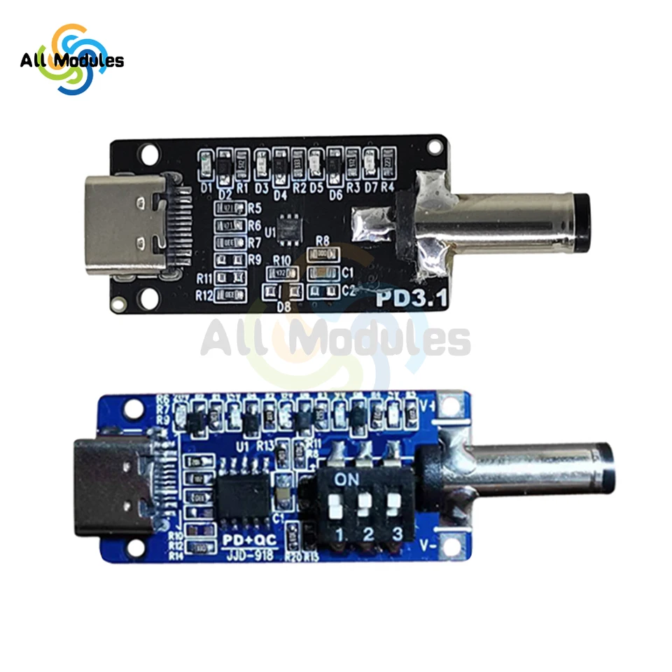 Type-C USB-C PD2.0 3.0 až DC USB návnada rýchleho náboja spustenia prieskumu prieskumu nabíjacieho nabíjacieho modulu