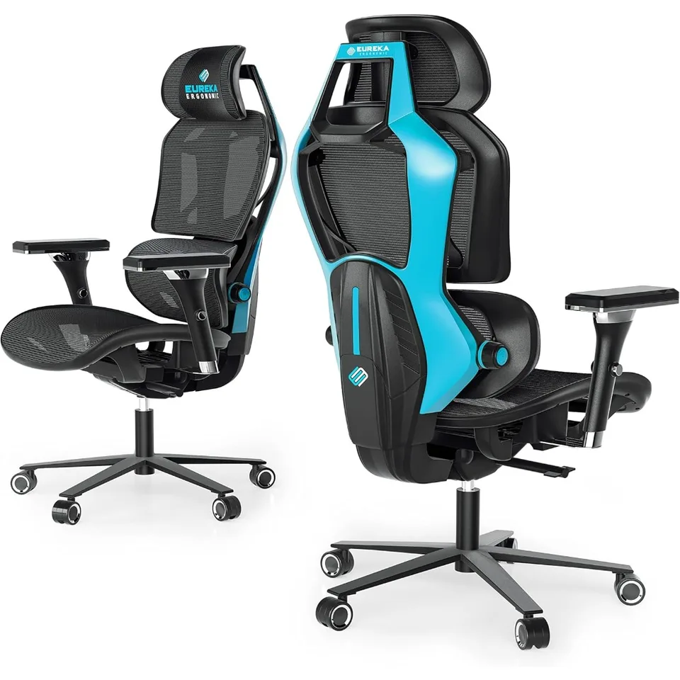 Typhon Gamingova stolička, stolička pre domácu kanceláriu s bedrovou podporou, priedušné ergonomické stoličky so 4D lakťami