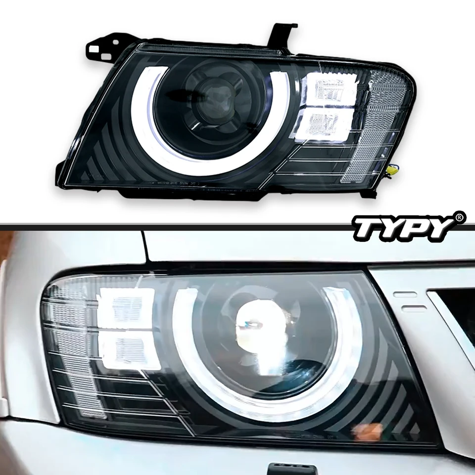 Typy auta svetlomet pre Pajero V73 V75 V77 2004-2016 Lampa DRL projektor Lens LED hlavná lampa Plug and Play CAR ACON DOSKY 2KS