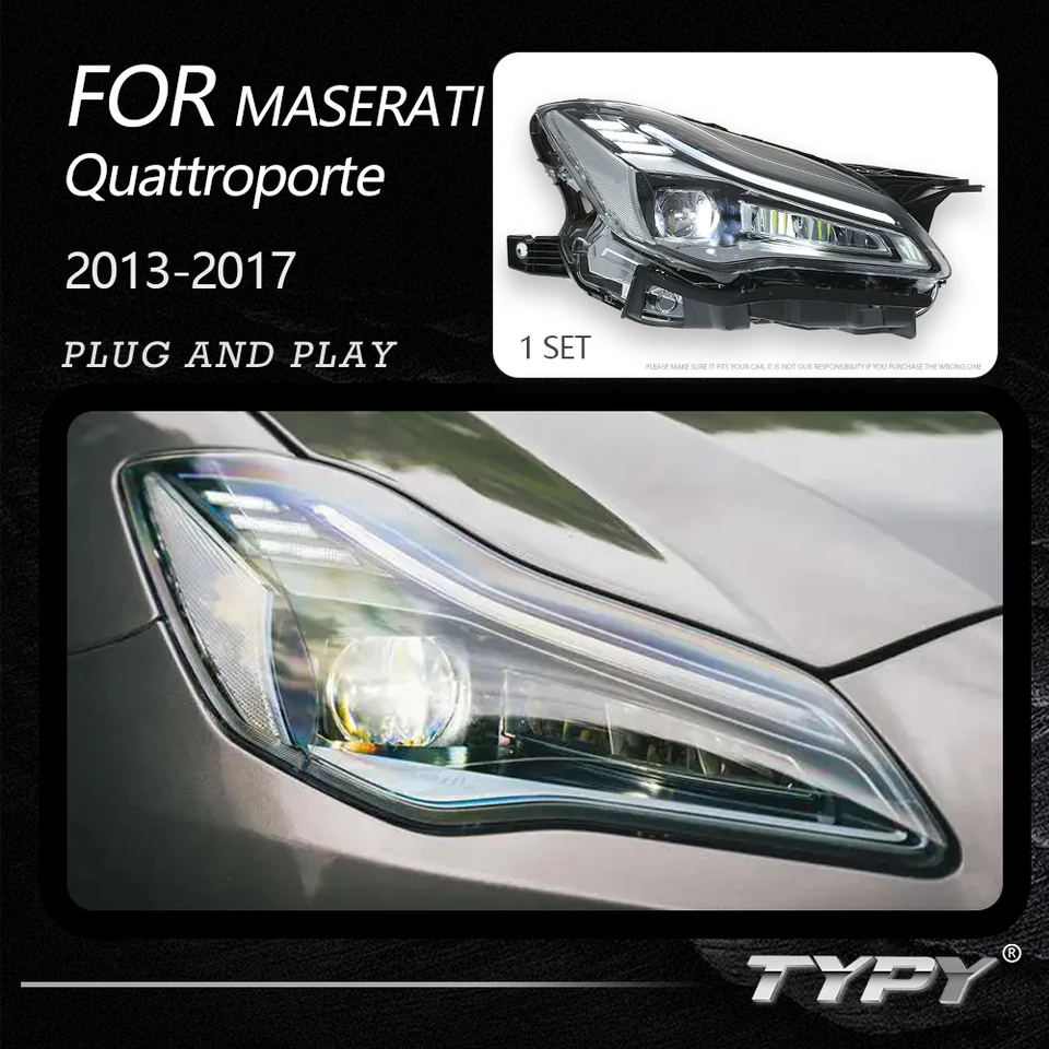 Typy auto svetlomety pre Maserati Quattroporte 2013-2017 LED autá LAMPS Denné svetlá Dynamické zákruty Signály