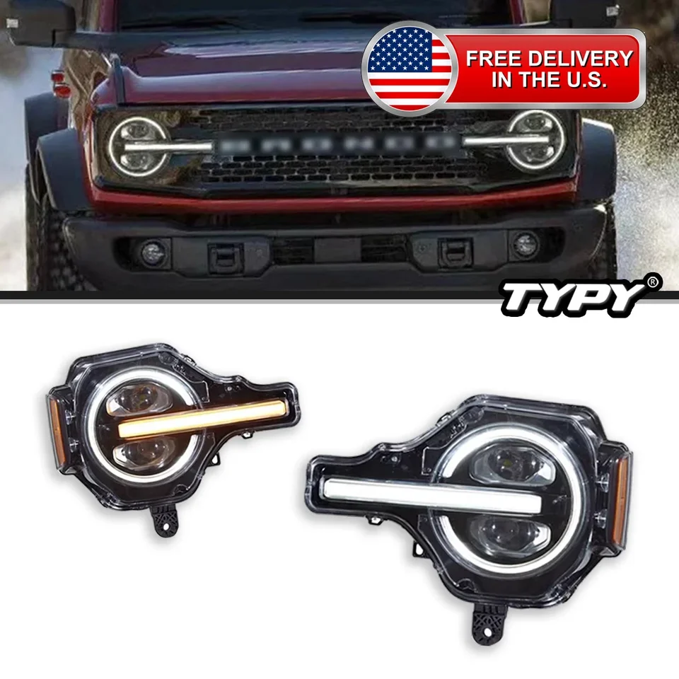 Typy Car Lights for Ford Bronco svetlomety 2020-2024 LED PROJETOROVÉHO LAMP