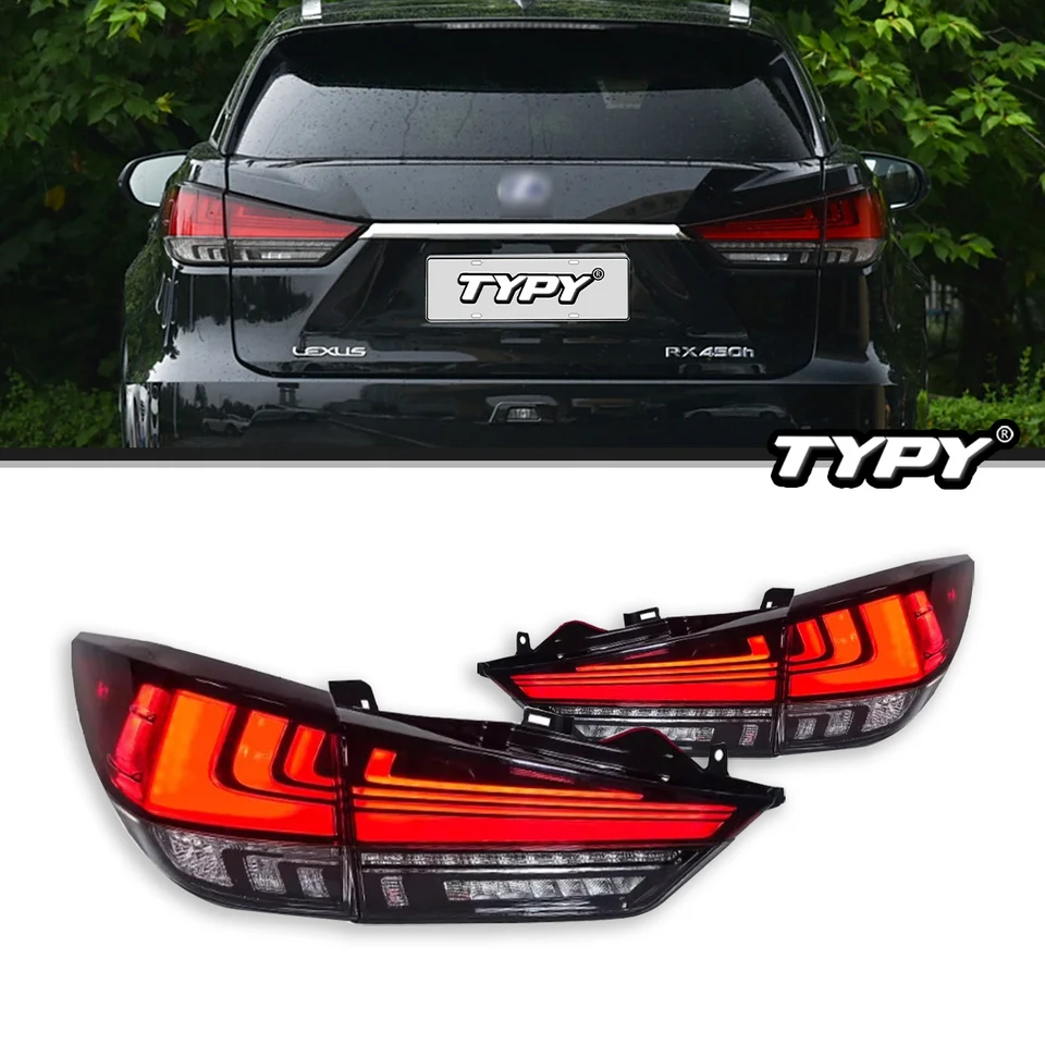 Typy Car Lights for Lexus RX Taillight 2016-2019 LED PROJETOR TACH LAMP DENNÉ ROZVOJA Svetlo Automobilové doplnky