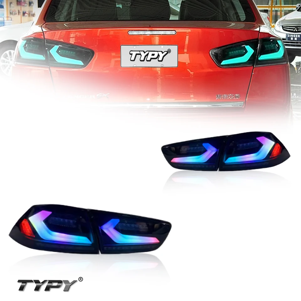 Typy nová modernizácia zadného svetla LED modifikované doplnky vozidla s plným chvostom pre Lancer/EVO 2008-2018 Dynamic Turn Signal