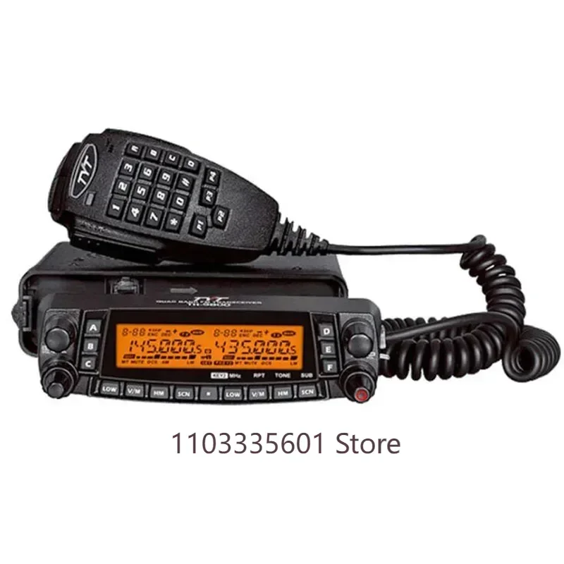 Tyt Th-9800 Plus Walkie Talkie 50W Car Mobile Radio Station Quad Band 29/50/144/430MHz Dual Display Display Drhový rozsah Scrambler TH9800
