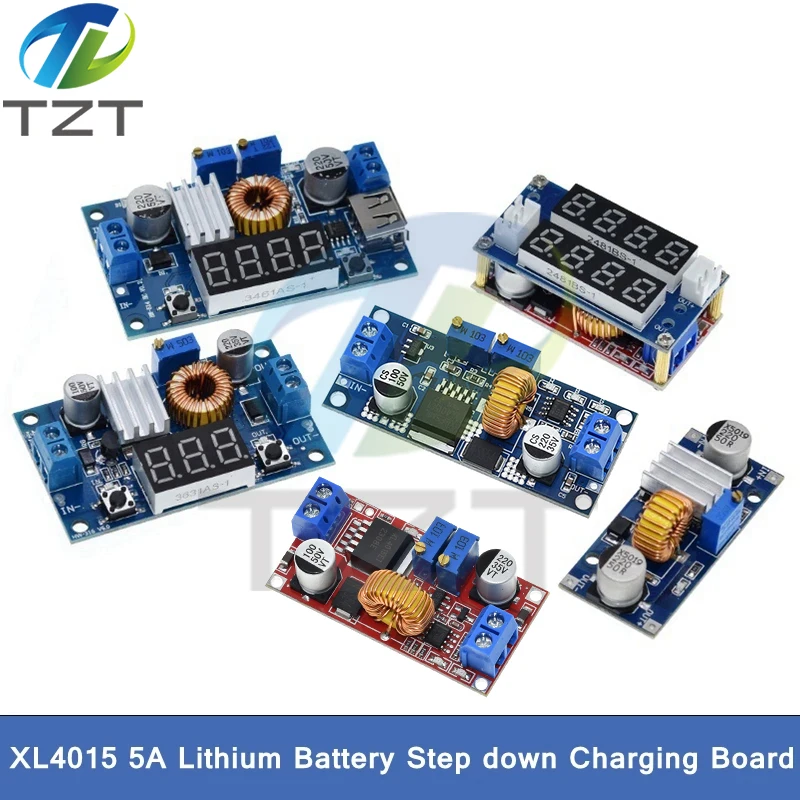 TZT 5A DC až DC CC CV lítiová batéria Krok nabíjacej dosky LED energie Prevodník lítium nabíjačky Kroky nadol modul XL4015