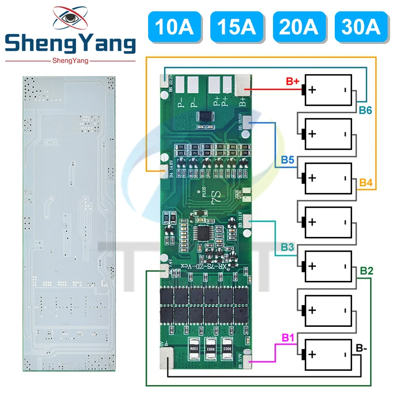 TZT BMS 7S 24V 10A 15A 20A 30A LI-ION 18650 BATTERICKÁ DOPATKA BATTERSKÁ STRONU STRONUT