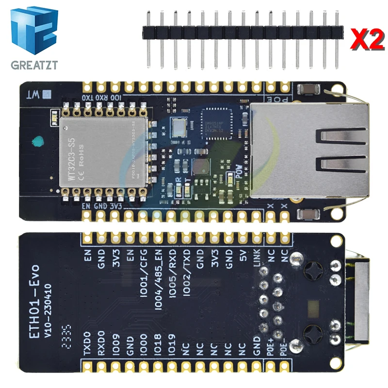 TZT eth01-EVO Enlightenment Displej ESP32-C3 Modul WiFi Bluetooth Ethernet 3 v 1 Internet of Things Gateway Aktualizovaný WT32-ETH01