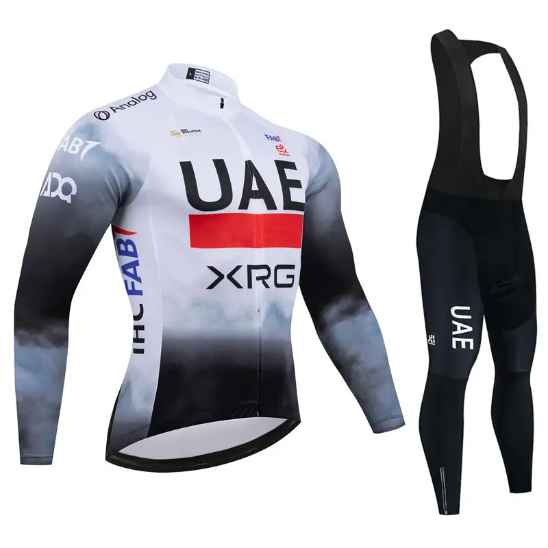 Tím Autumn Cycling Jersey Set SAE s dlhým rukávom SAE Rýchle suchý cyklistický odevný odev Rovnomerné MTB Clother Noste ropa ciclismot